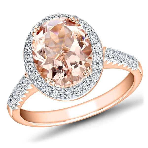 Peachy Elegance Diamond Ring